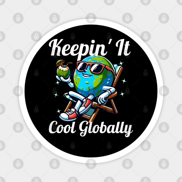 Keepin'it cool globally earth day 2024 Magnet by FnF.Soldier 